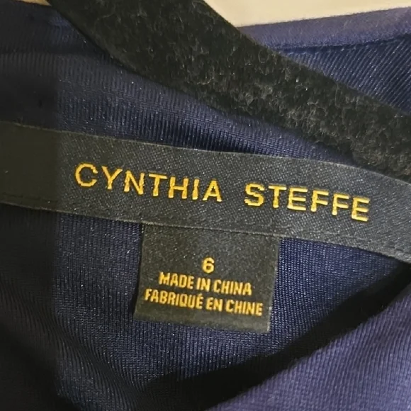 Cynthia Steffe Navy Mini Dress with Gold Studs